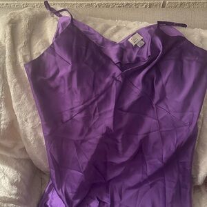 a new day Purple Satin Cowl Neck Slip